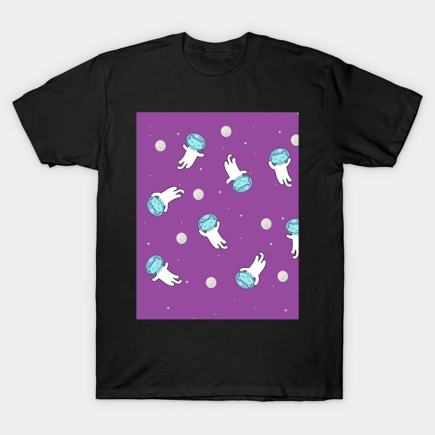 Cute cats in space T-Shirt by Purrfect